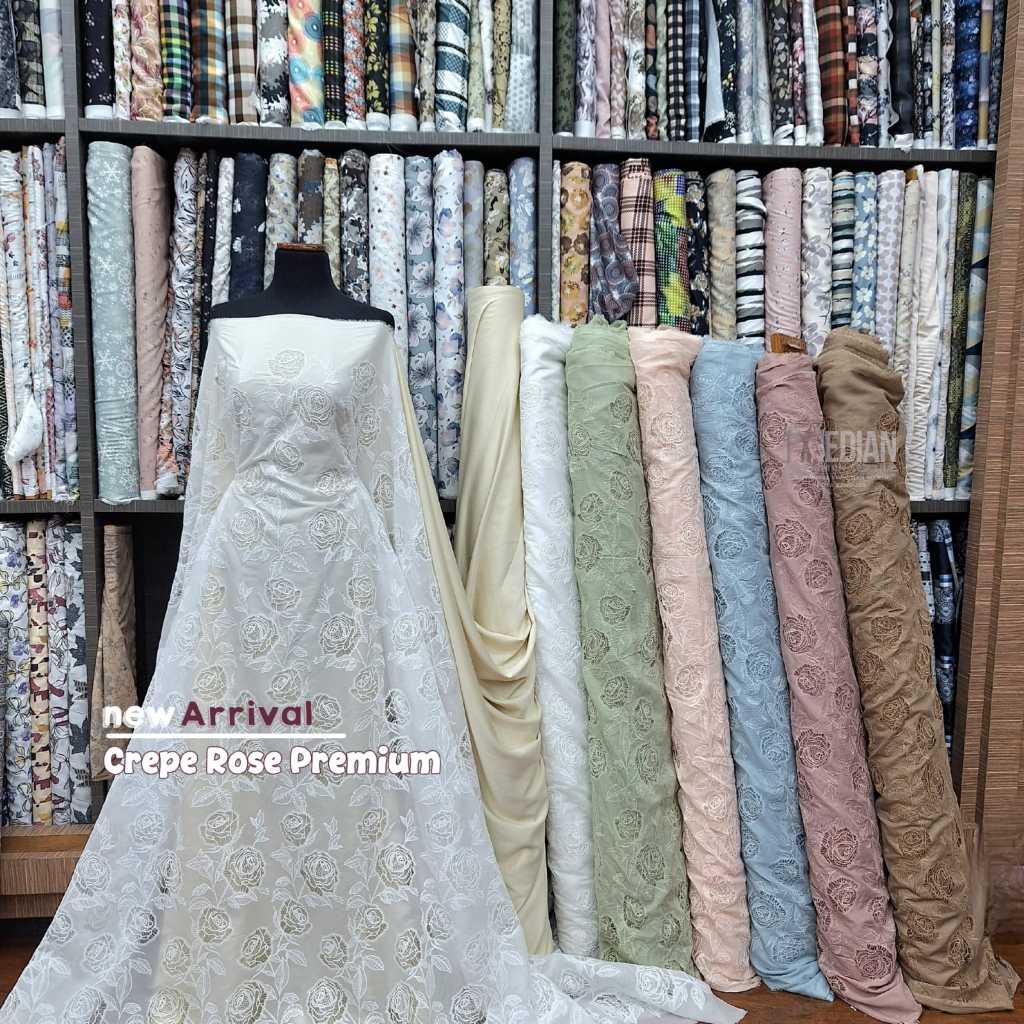 BAHAN CREPE ROSE PREMIUM 0.5M # CREPE PREMIUM # BAHAN ADEM #PREMIUM CREPE #MEDINSUDIRMAN