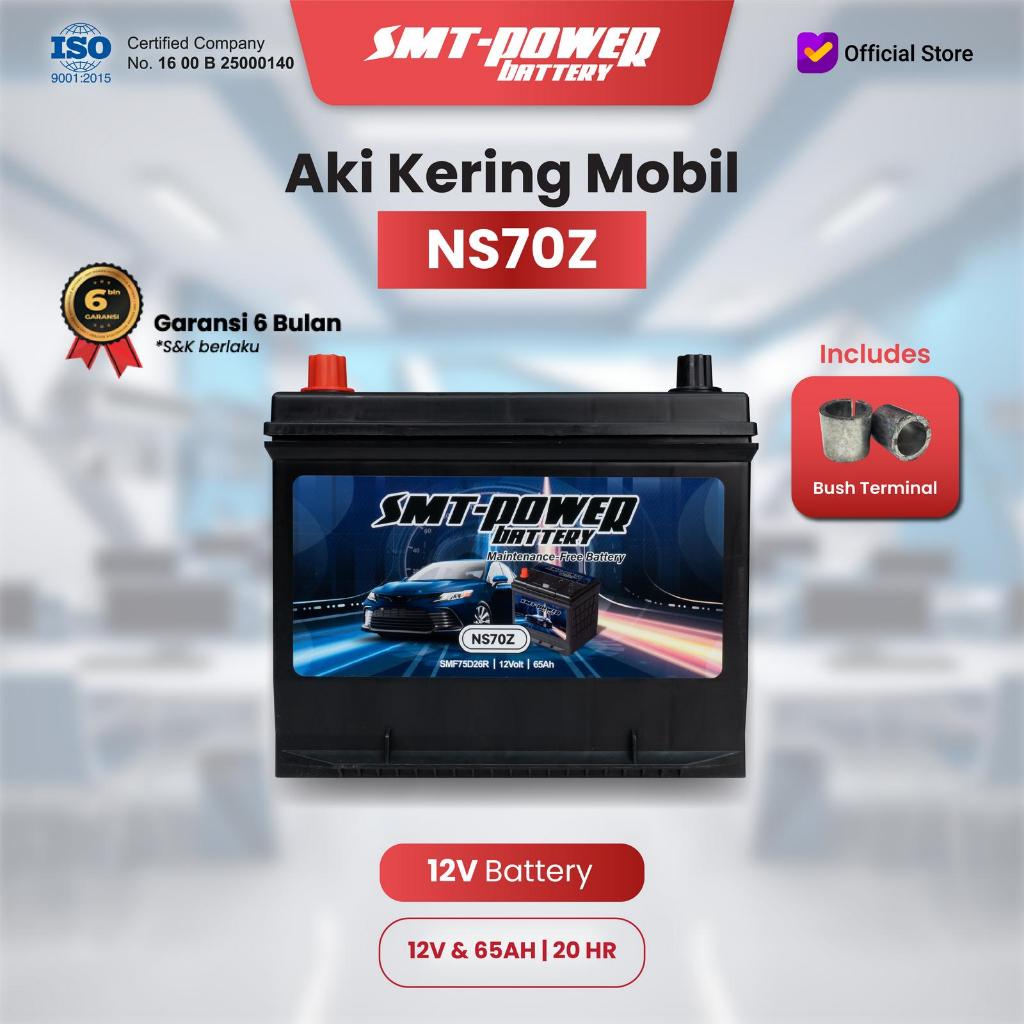 SMT Power Battery Aki Mobil NS70Z 12 Volt 65 Ah Baterai Kering Mobil Maintenance Free Battery