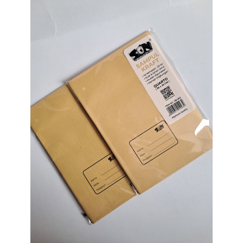 ( 10 & 20pcs ) SON sampul buku tulis coklat polos kwarto / pendek