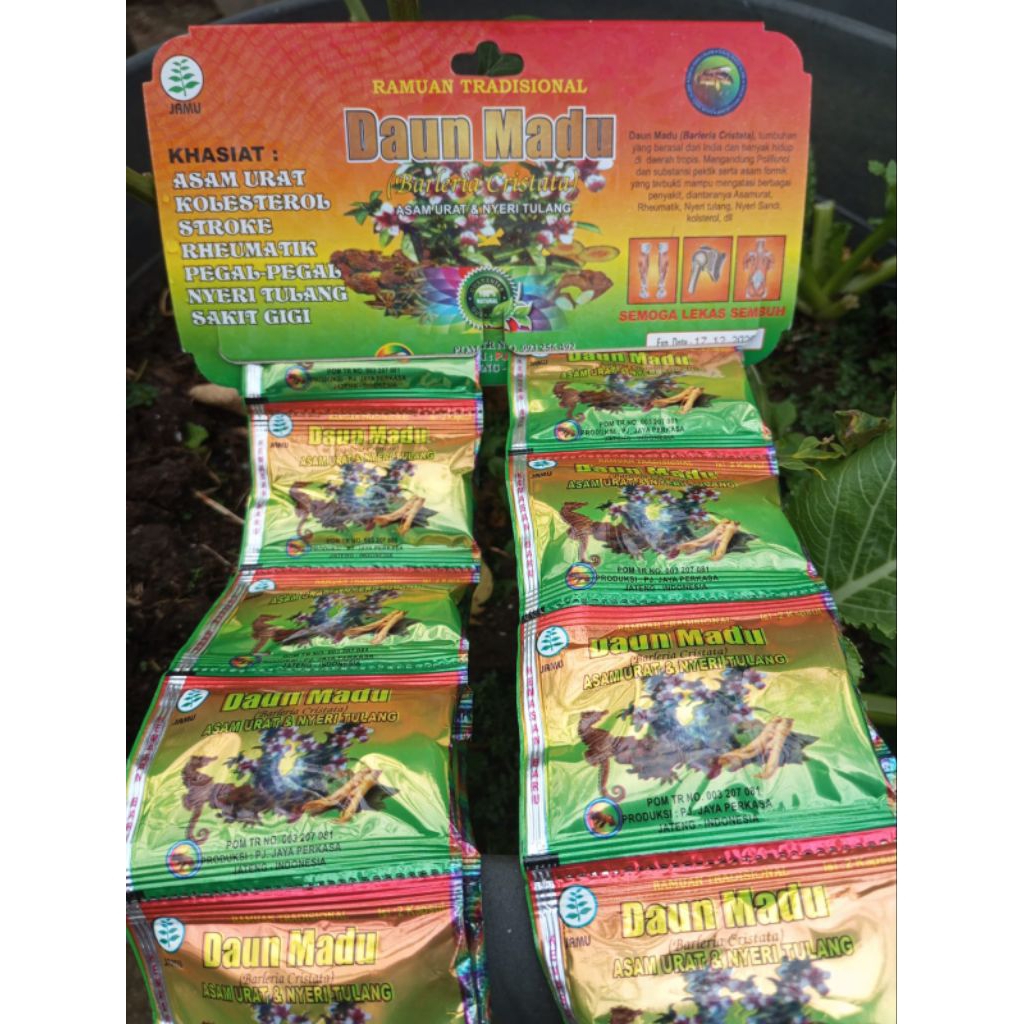 daun madu extra kulit manggis kapsul(asam urat) original