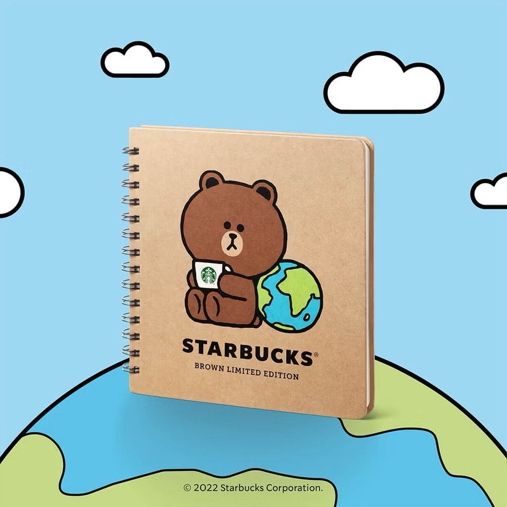 Starbucks x LINE Brown Notebook Earth Day edition 2022