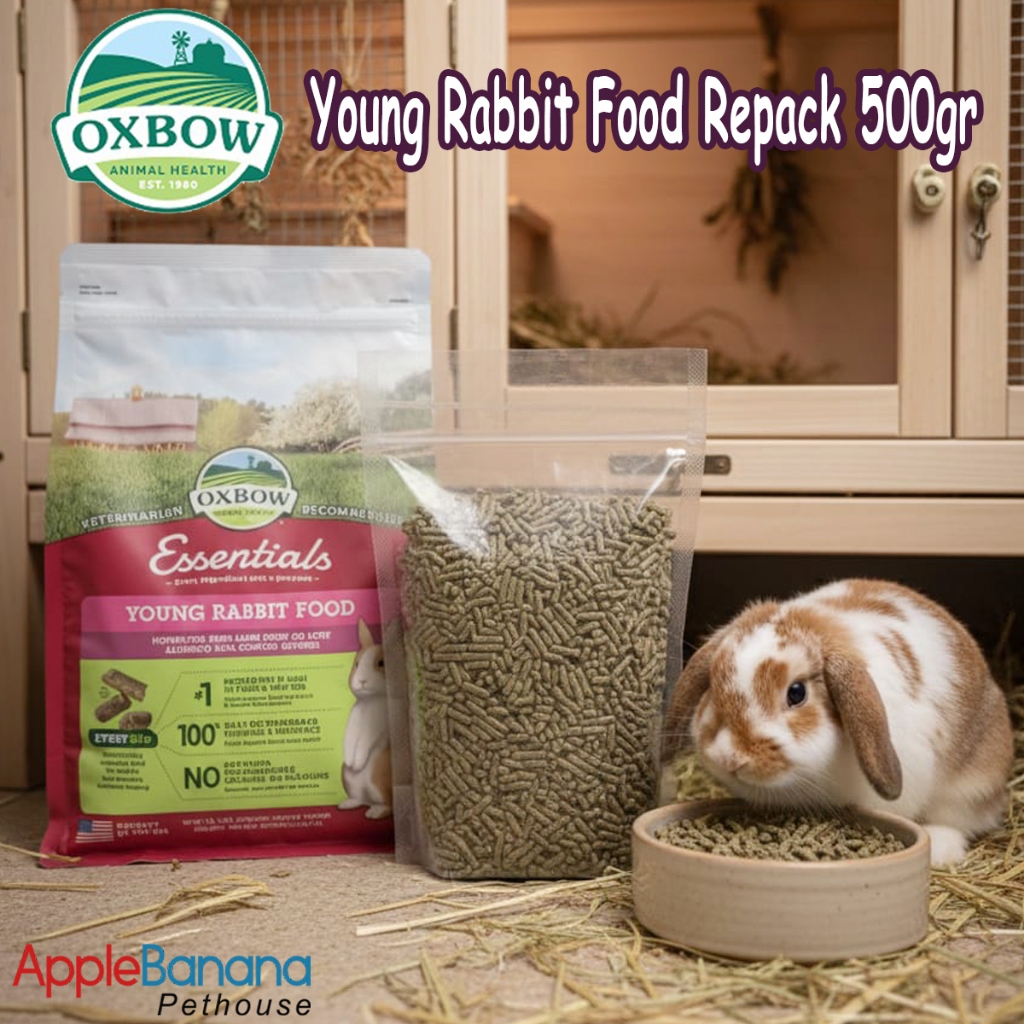 Pelet Kelinci Oxbow Essentials Rabbit Young Oxbow Kemasan Repack 500gr
