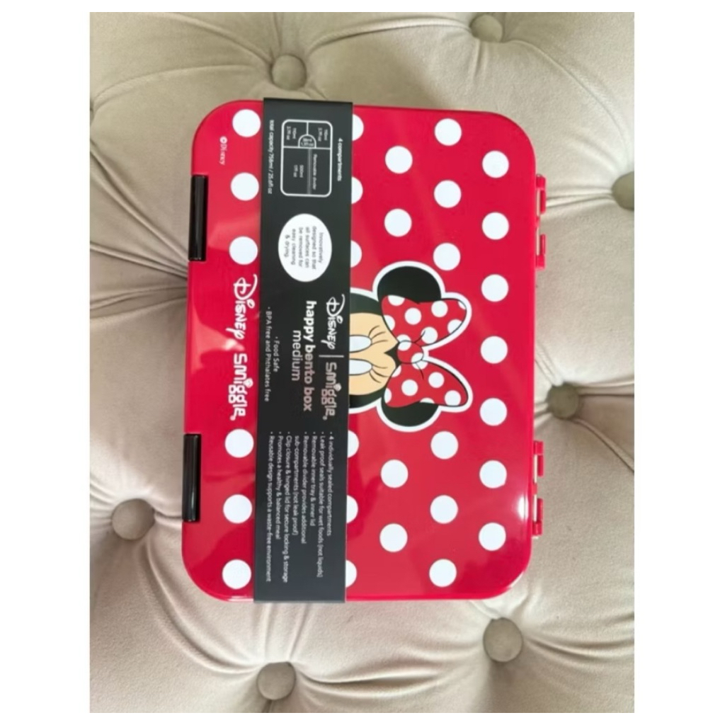 Smiggle Lunch Box Minnie Mouse/Ori/New