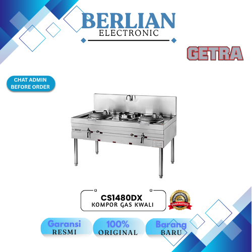 GETRA CS 1480 DX / CS1480DX Kompor Gas Kwali Range 2 Burner