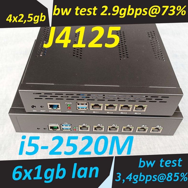 mikrotik x86 4 core 4 thread 2.6 3.3 ghz Industrial Mini router PC 4 ether 2.5g 1 gigabit level 6 RO