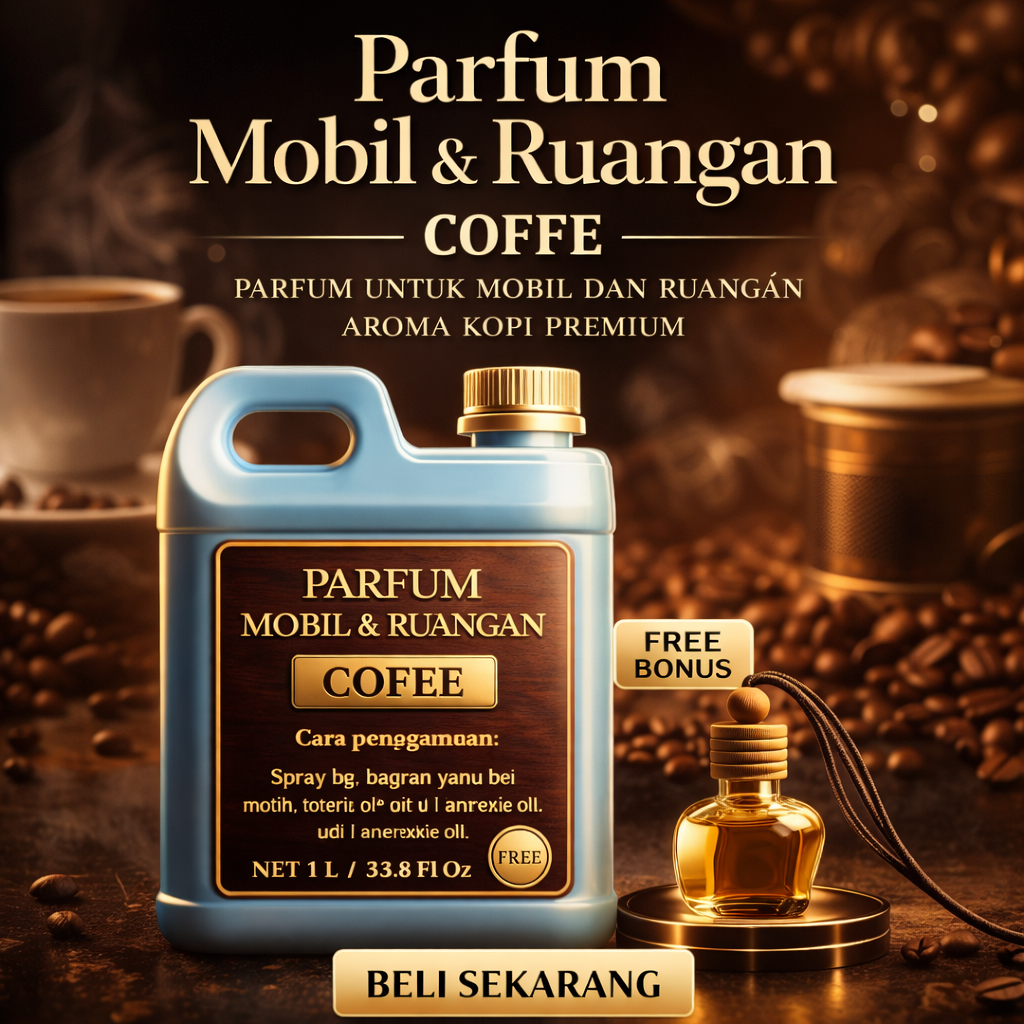 Parfum Mobil Coffe Mewah Tahan Lama Wangi 1 Liter- Pengharum Mobil Ruangan Segar Wangi Mewah