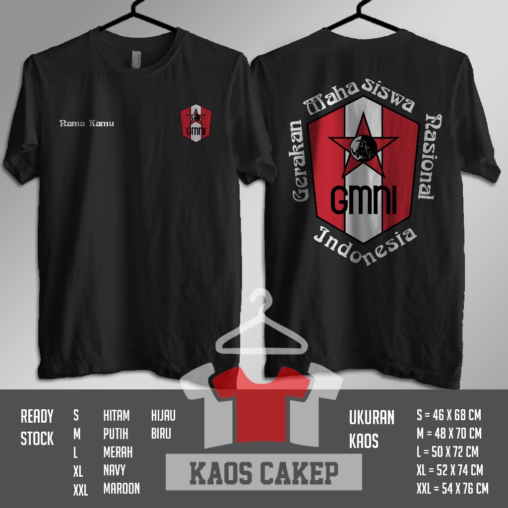 Kaos Gerakan Mahasiswa Nasional Indonesia GMNI Free Nama Kalian Baju Distro