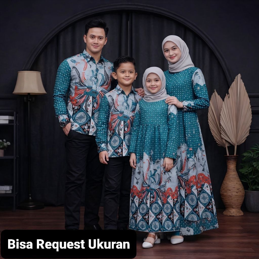 BAJU SERAGAM BATIK COUPLE GAMIS PASANGAN SARIMBIT KELUARGA CUSTOM ANAK BALITA REMAJA CEWEK COWOK / A