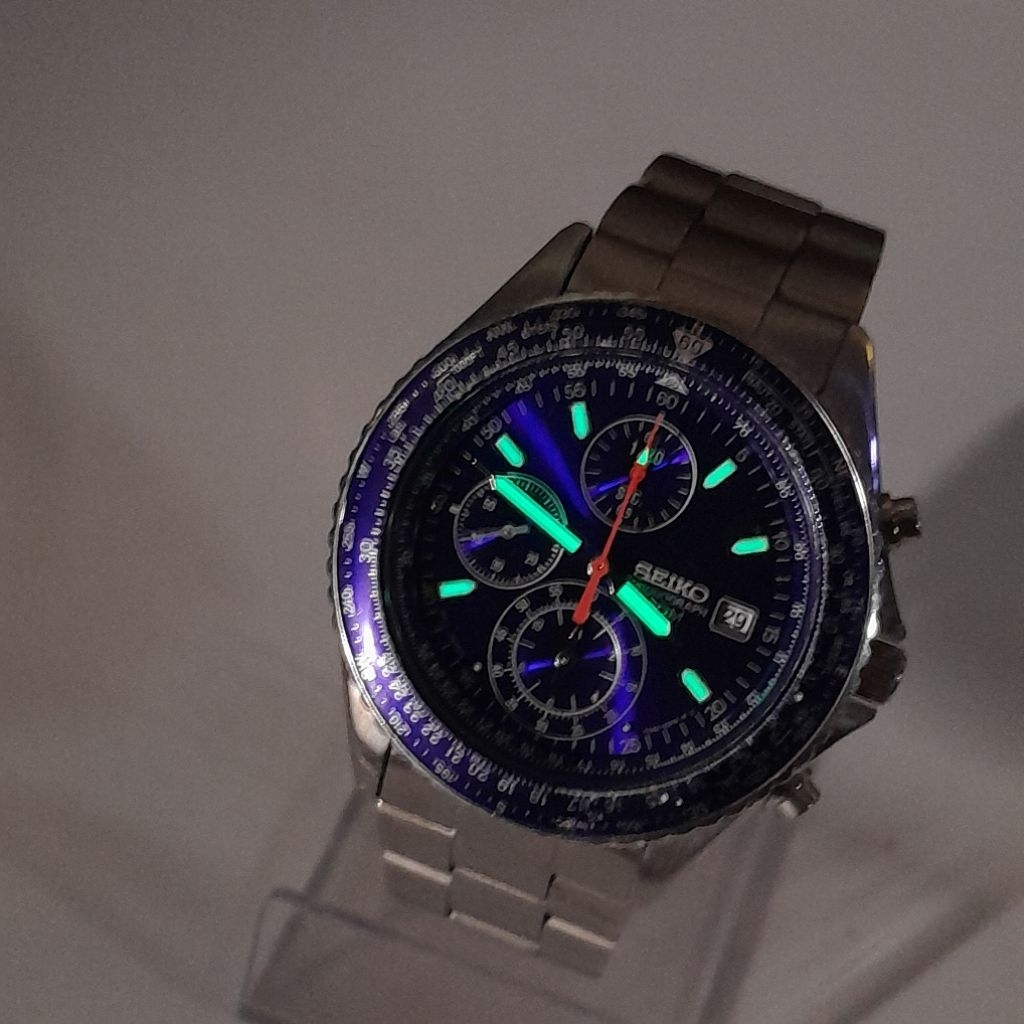 Jam tangan Seiko flightmaster Pilot's Chronograph 7T92 0CF0