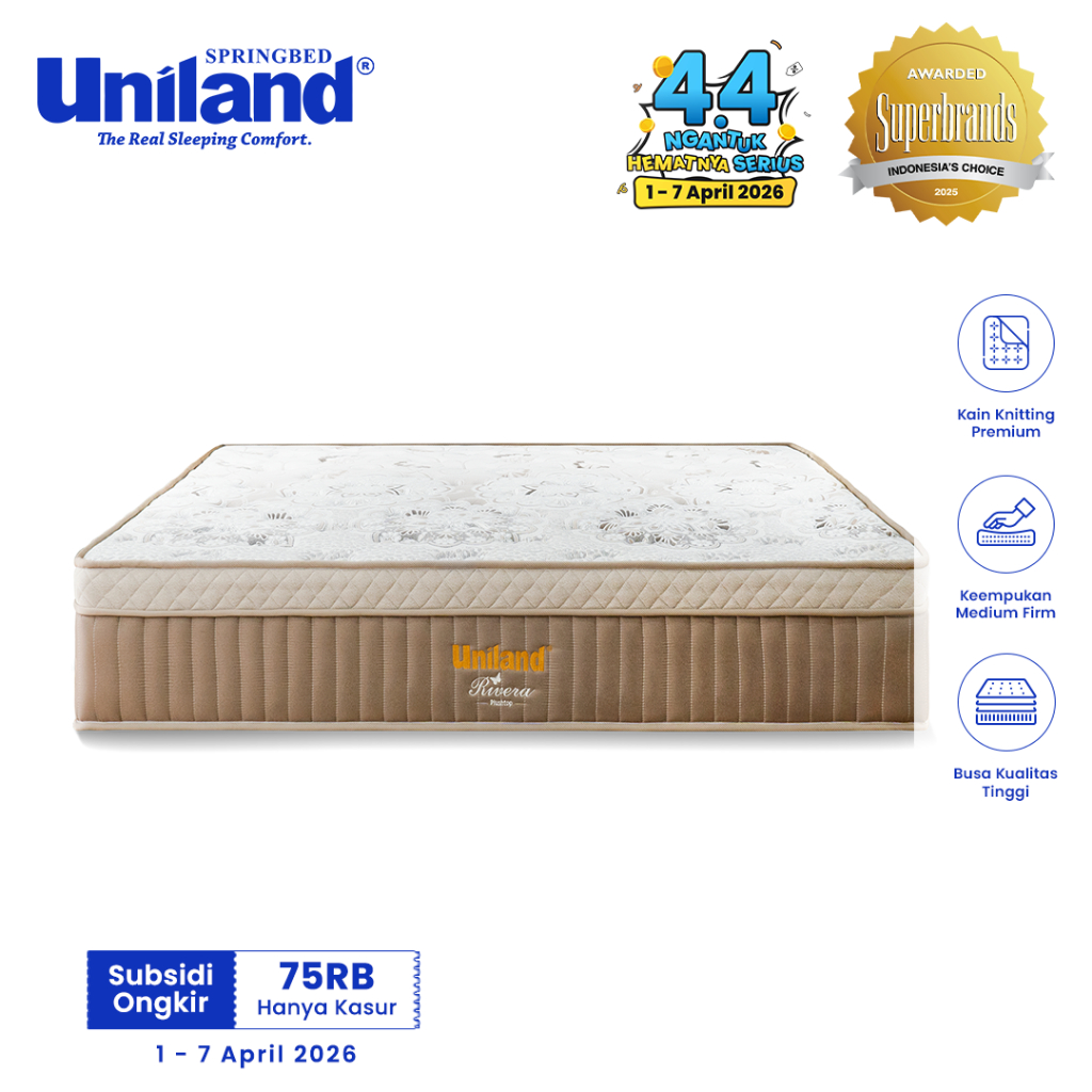 Uniland Springbed Rivera Emira Plushtop Hanya Kasur
