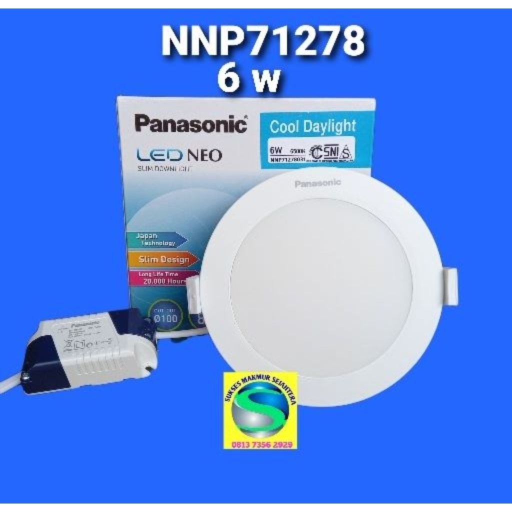 LED NEO Downlight Panasonic 6 Watt | Lampu Putih