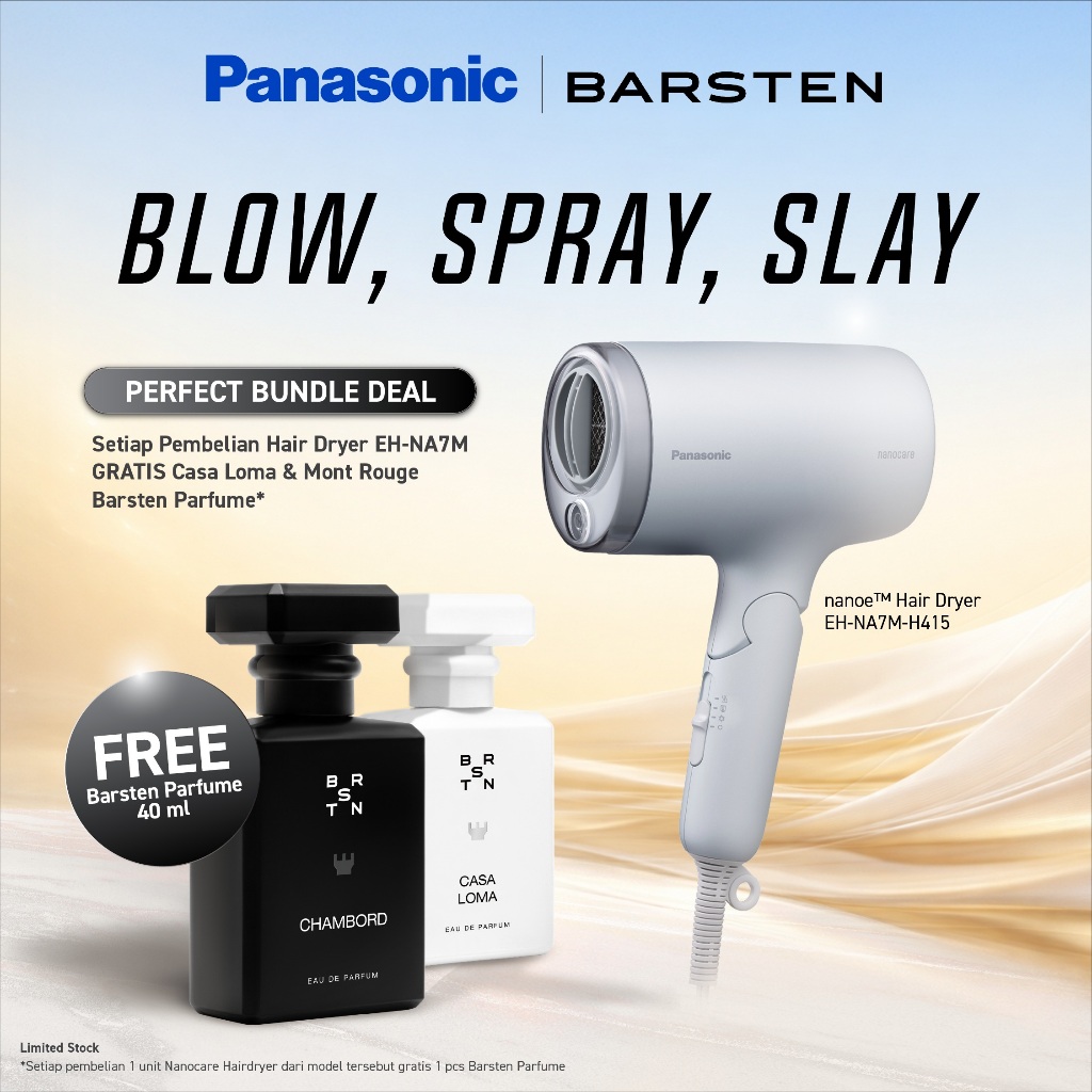 Panasonic EH-NA7M-H415 Nanocare Hairdryer - Pengering Rambut