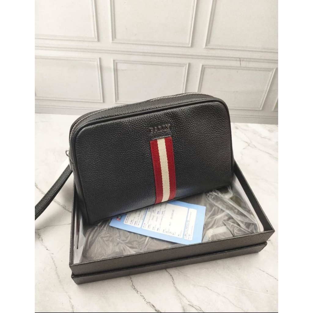 Handbag clutch pria bally kulit asli tas tangan import