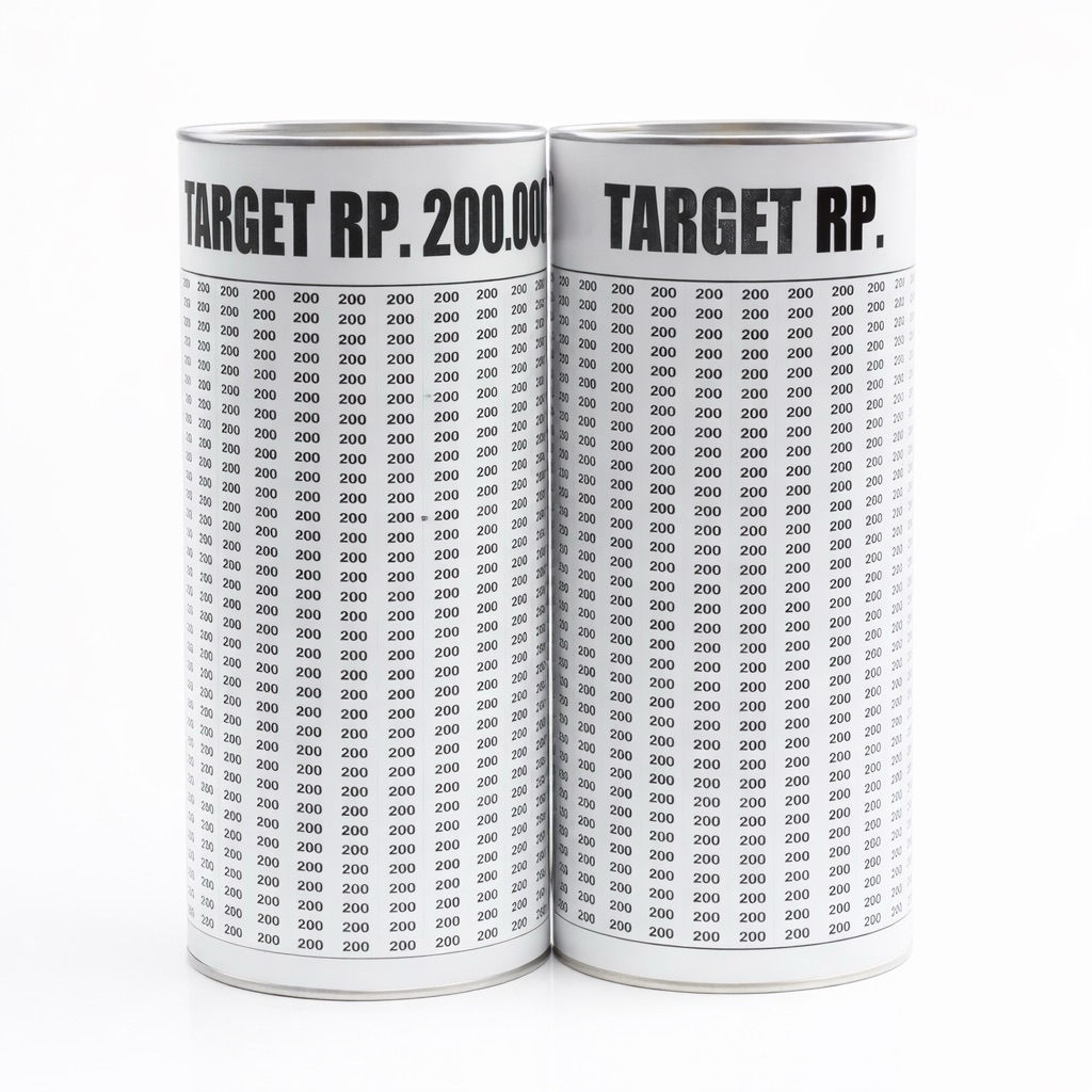 Celengan jumbo Permanen Target 200 juta 200k tabungan target jumboo ka bah xxl  karakter haji mekah