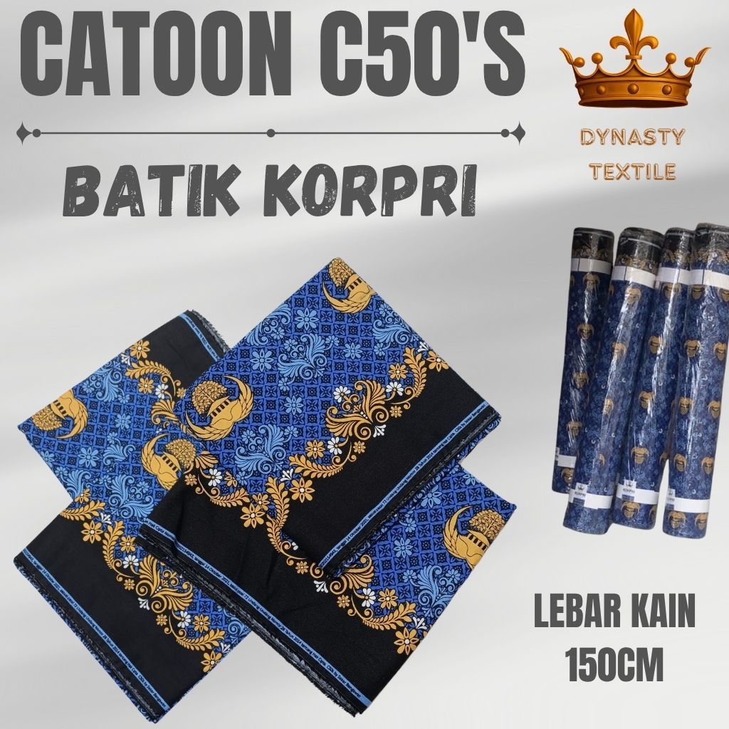 Kain batik seragam korpri c50s premium, bahan katun adem halus murah