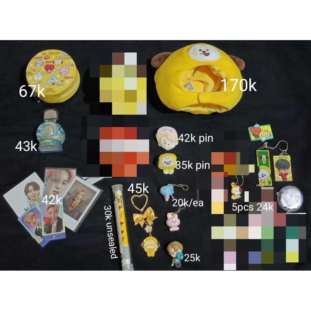  BACA DESKRIPSI  MERCH OFFICIAL BT21 TINYTAN Pouch Bulat | Cape Doll atau Lightstick Chimmy | Snow G