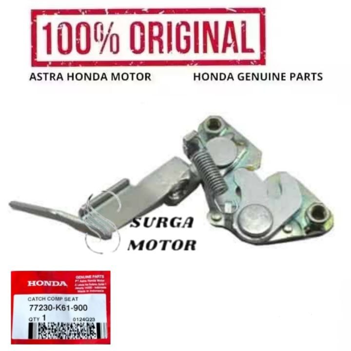 Pengait Engsel Jok Kupu-Kupu Jepitan Lawan Kunci Jok Sadel Motor  BeAT POP eSP 77230K61900 77230-K61