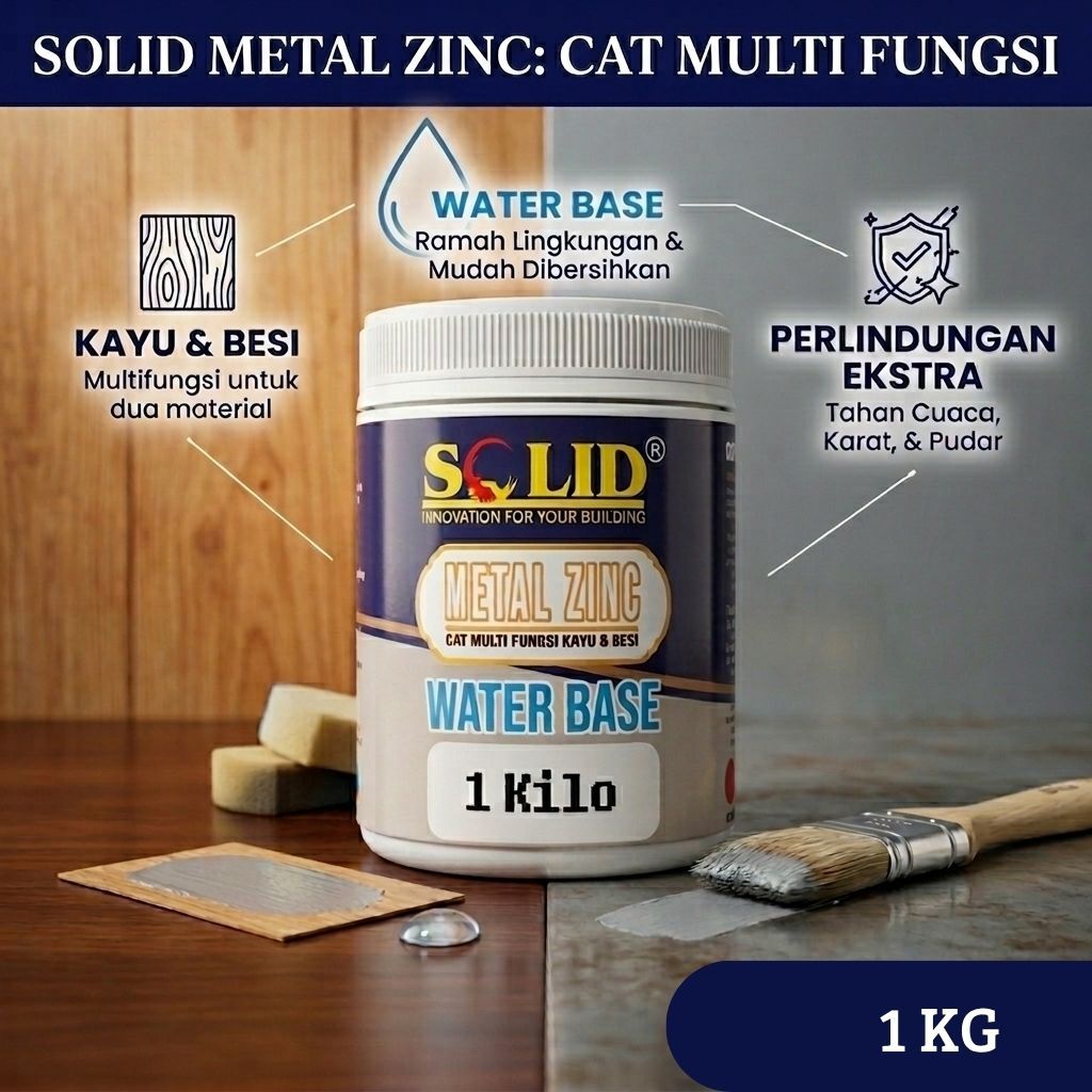 Metal zinc - Cat Multifungsi Besi & Kayu 1kg glosy & doof