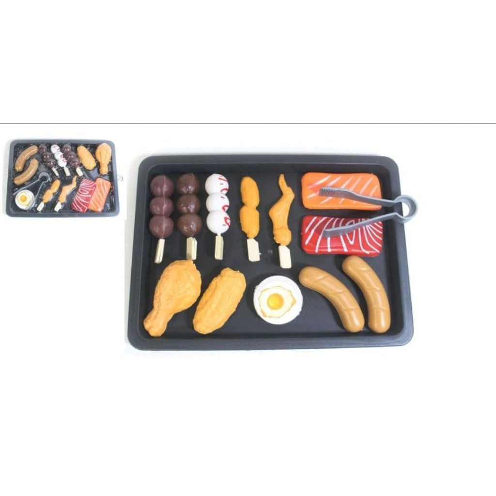 Mainan Masak Masakan Anak Perempuan - Set Panggang Sate Sosis Plastik