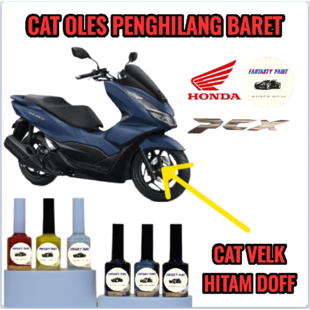 CAT OLES PENGHILANG BARET MOTOR HONDA ALL NEW PCX 2026 CAT VELK VELG HITAM DOFF/BLACK DOFF