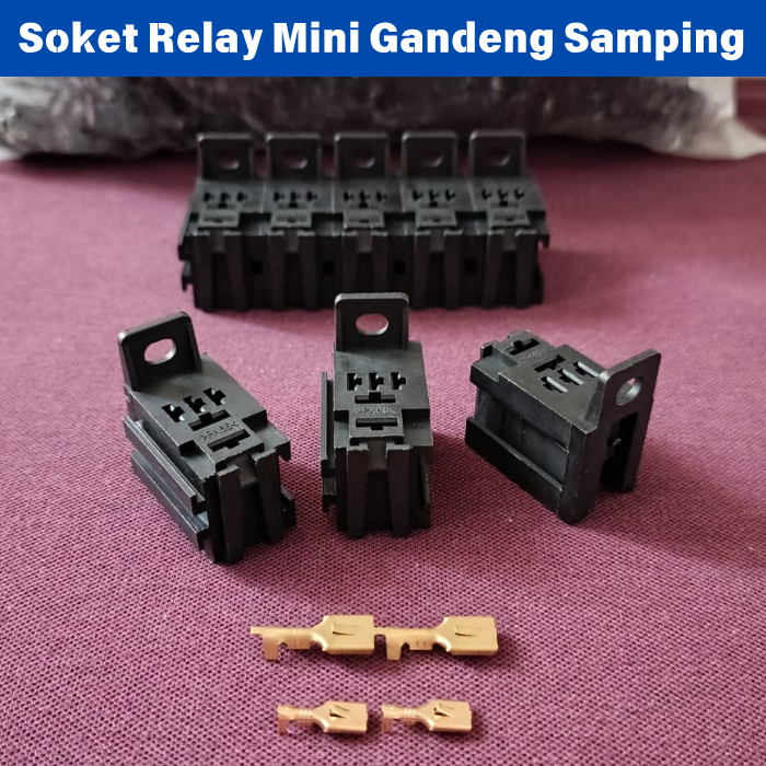 Soket Relay Mini / Soket Relay Mini Bangku Gandeng Samping Bahan Nylon