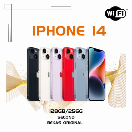 iphone 14 128GB 256GB SECOND INTER Original FULLSET WIFI ONLY GARANSI INTERNASIONAL