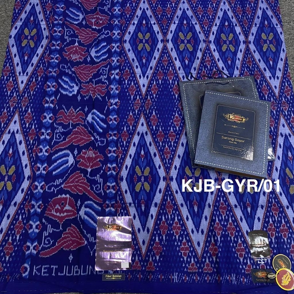 Sarung KETJUBUNG RED GOYOR FIBER GOLD