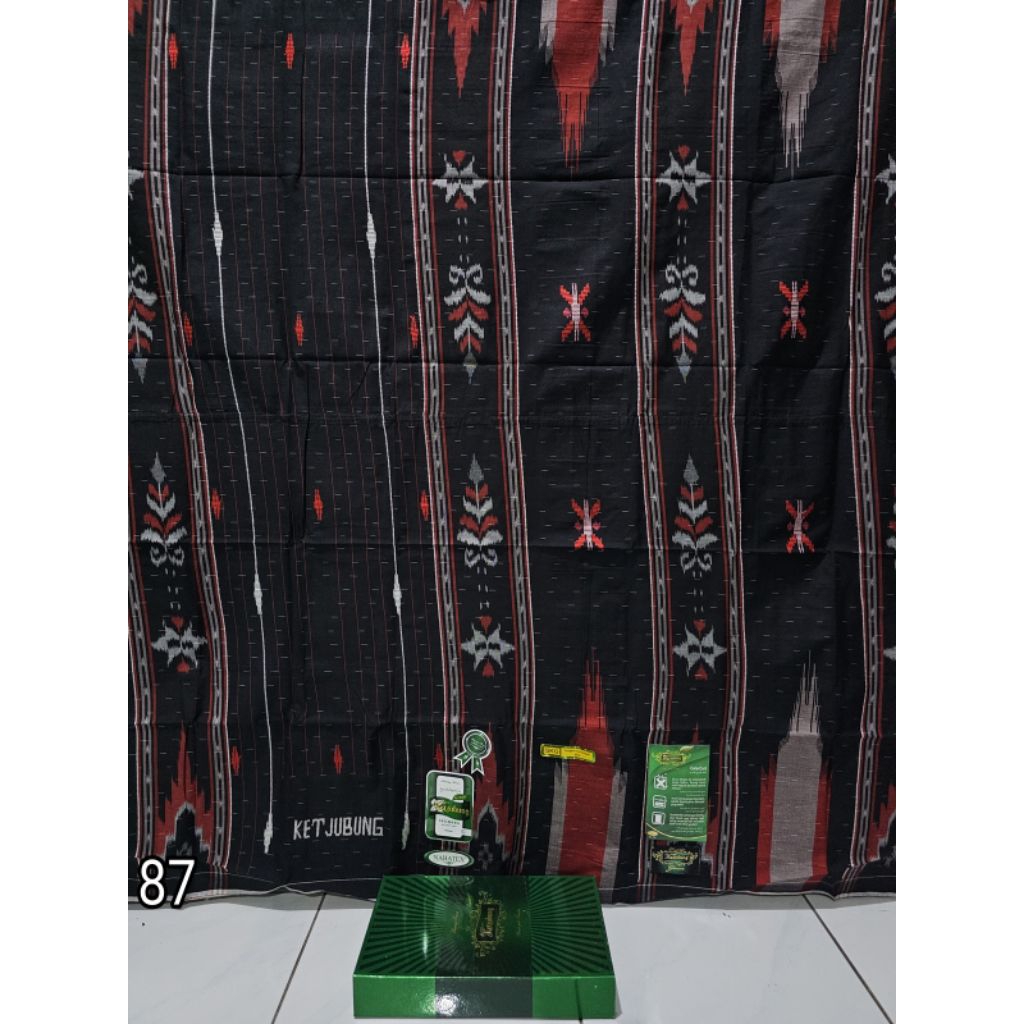 SARUNG KETJUBUNG TIPE SKG GREEN JAHIT TENGAH