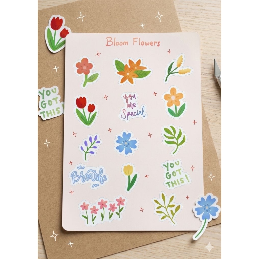 sticker journal/sticker aesthetic/sticker sheet aesthetic/stiker kiss cut/sticker journal