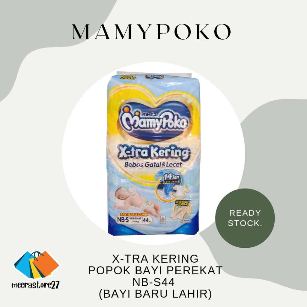 Mamypoko Pants X-Tra Kering. Popok Bayi Celana Mamypoko. Ready Perekat NB-S44. Celana S38, M32, L28,