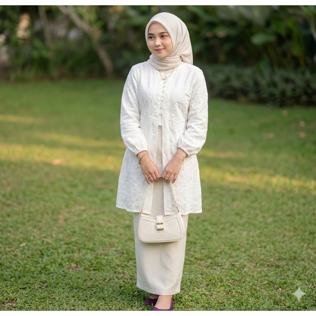 Tunik/tunik katun bordir/tunik kondangan/tunik katun bolong