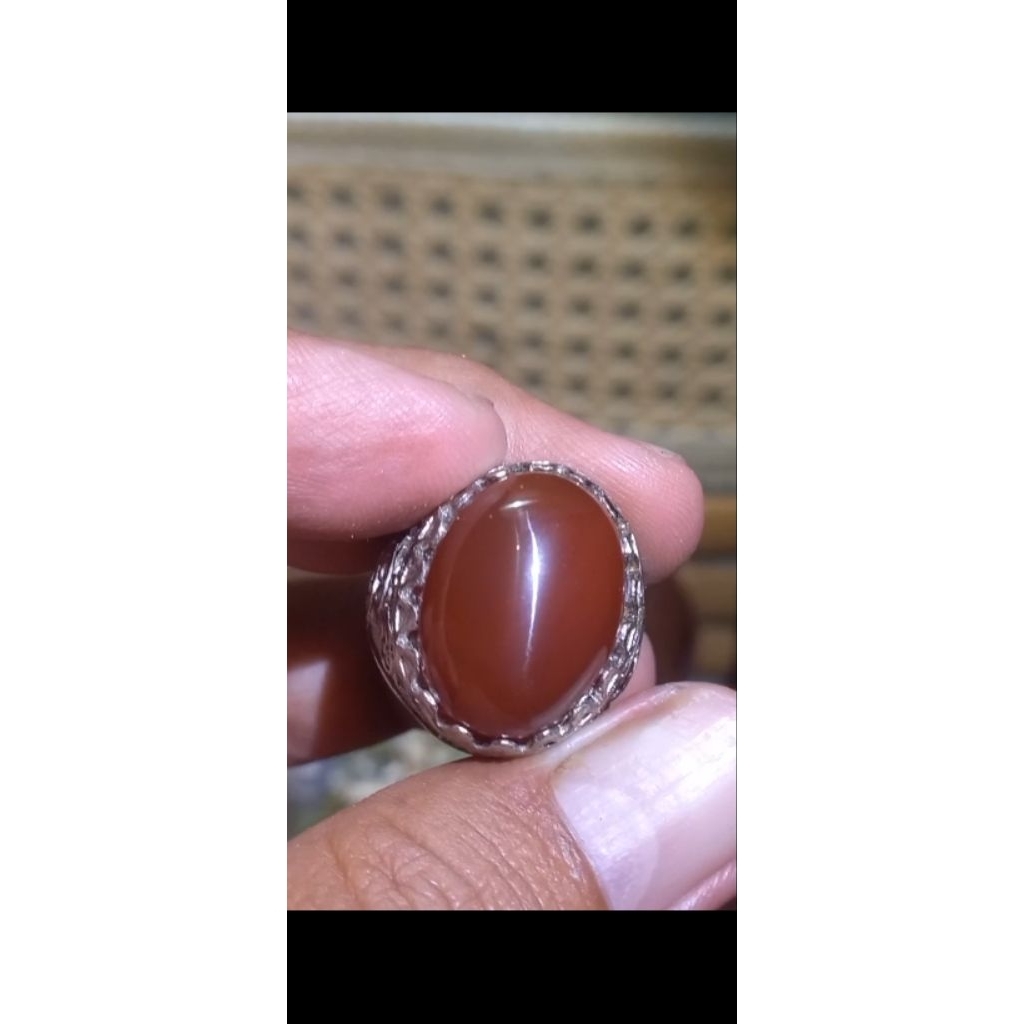 Cincin natural batu raflesia merah