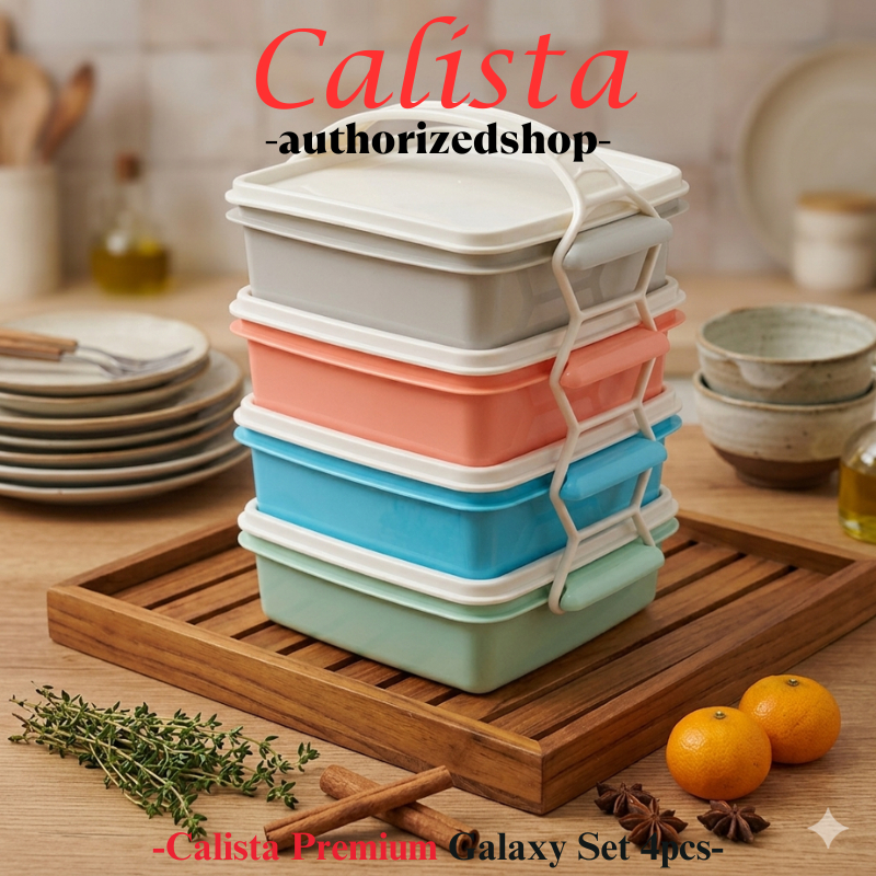 [ CALISTA ] LUNCH BOX RANTANG CALISTA GALAXY PREMIUM SET ISI 4PCS