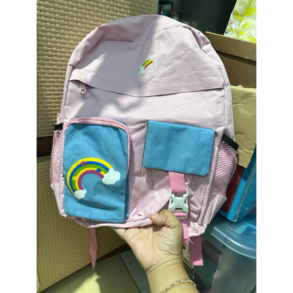 Dijual preloved tas ransel anak warna pink ada defect