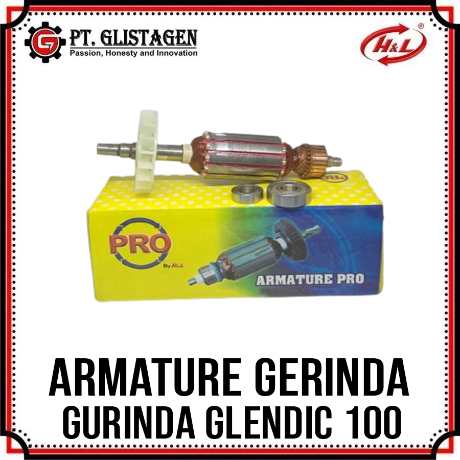 HL Armature Angker Mesin Gerinda Gurinda Glendic 100 Red Series