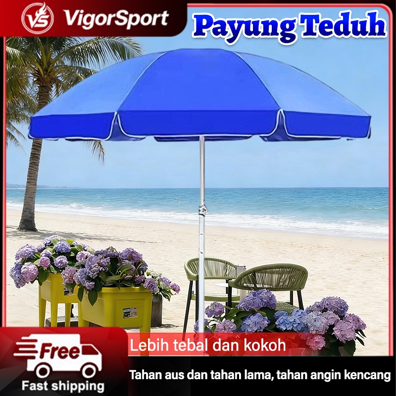 Payung Jualan Tenda Lapak 240 cm Payung Tenda Taman Pantai Cafe Bazar Lapak dengan Sarung