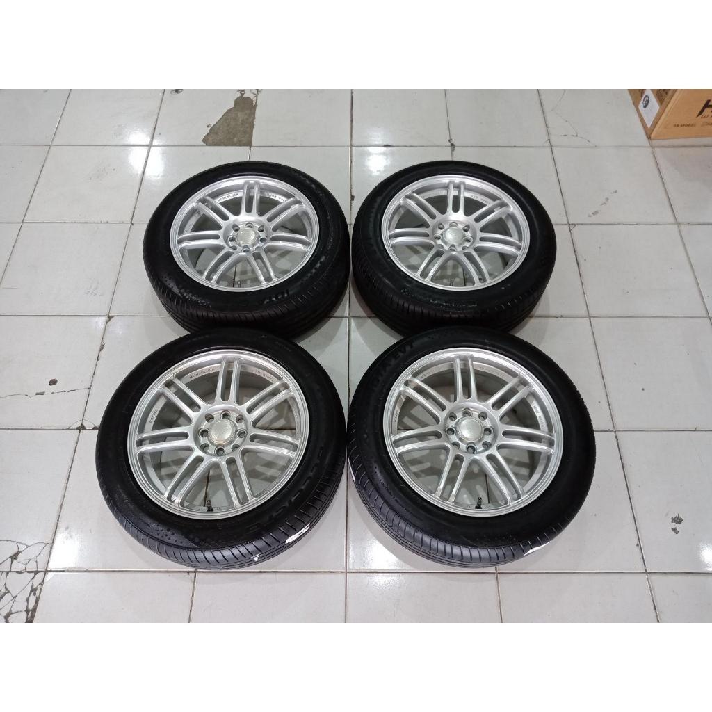 Velg Mobil Bekas RAcing HSR BOON Ring 17 Lebar 7,5 Et42 Pcd 8x100/114,3 + Ban 215/50 R17
