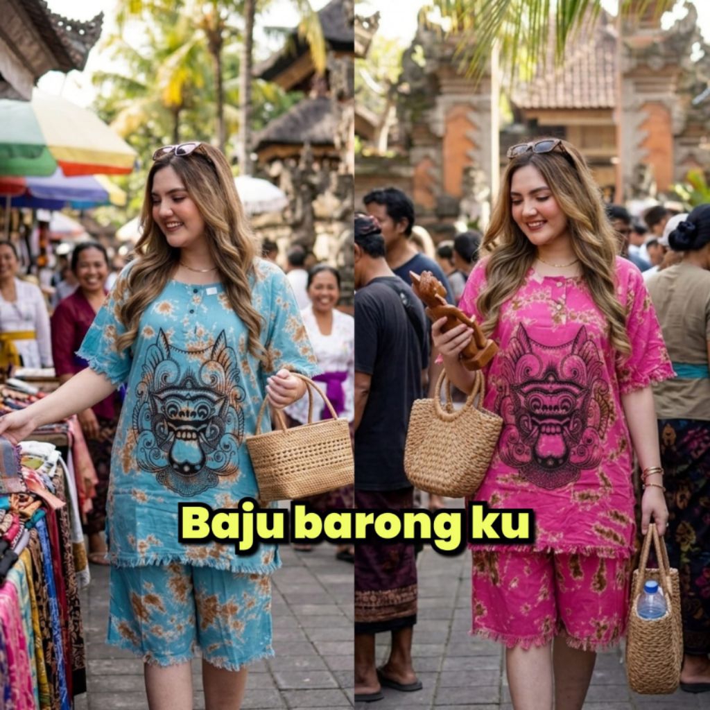 Setelan Baju Barong Bali Dewasa Setelan Baju Barong Oleh-oleh Khas Bali Baju Bali dewasa Santai Baha
