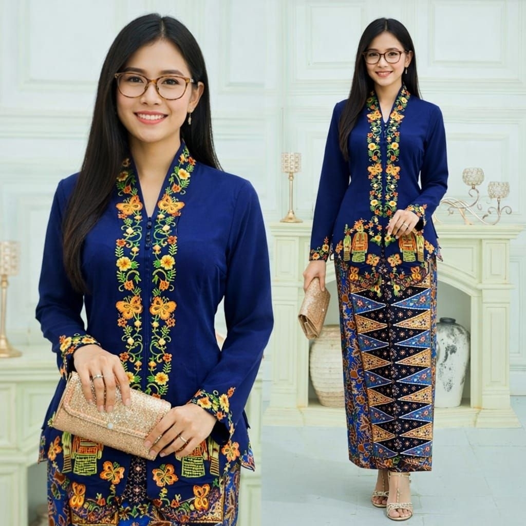 SETELAN KEBAYA ENCIM ONDEL-ONDEL | ENCIM SERAGAMAN KERJA| KEBAYA ENCIM KATUN | MICRO PREMIUM JUMBO
