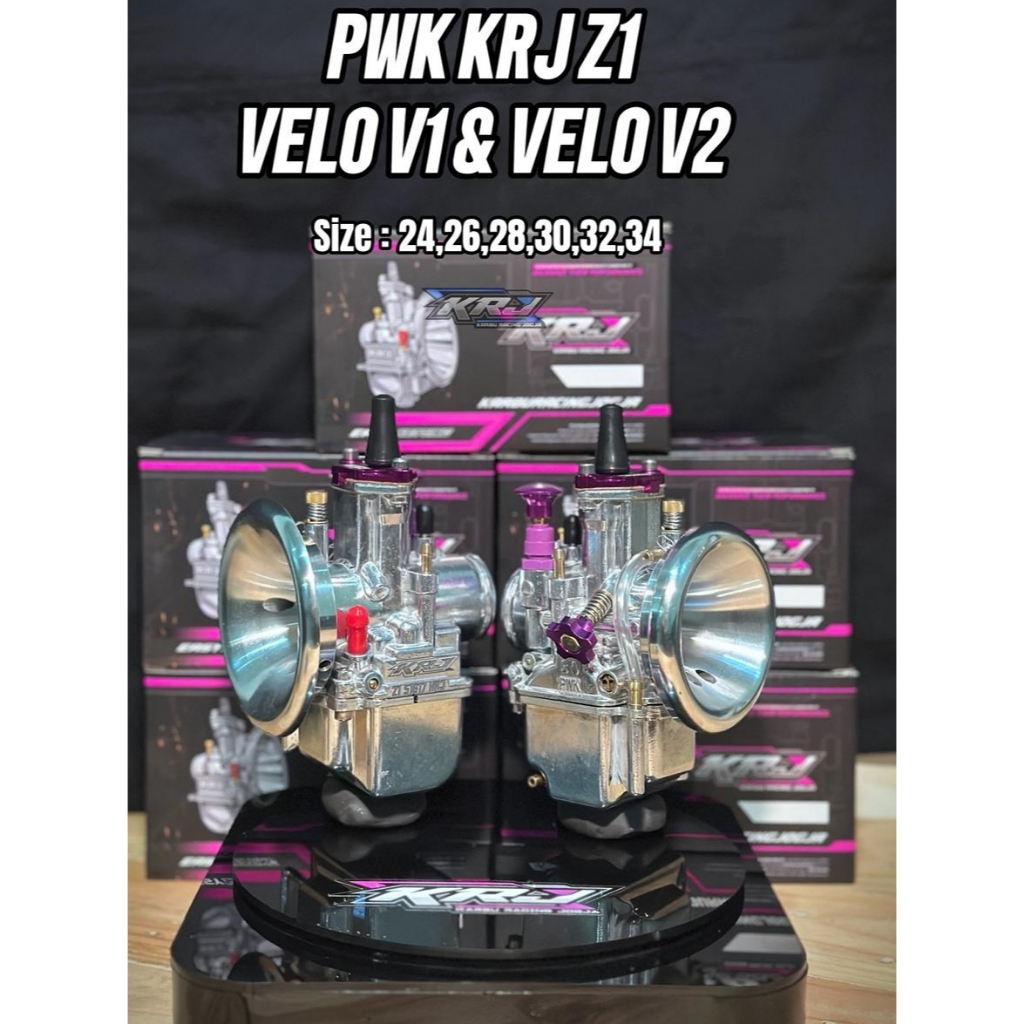 KARBURATOR PWK RACING KRJ Z1 24 26 28 30 32 34 - PWK Z1 KRJ TANPA VELO / SUPERLOW CNC + VELO