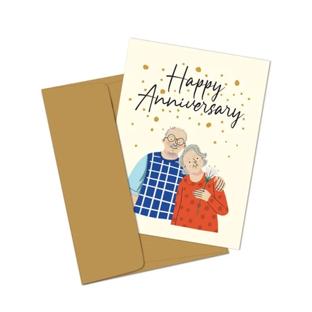 1 Pcs Kartu Ucapan Happy Anniversary