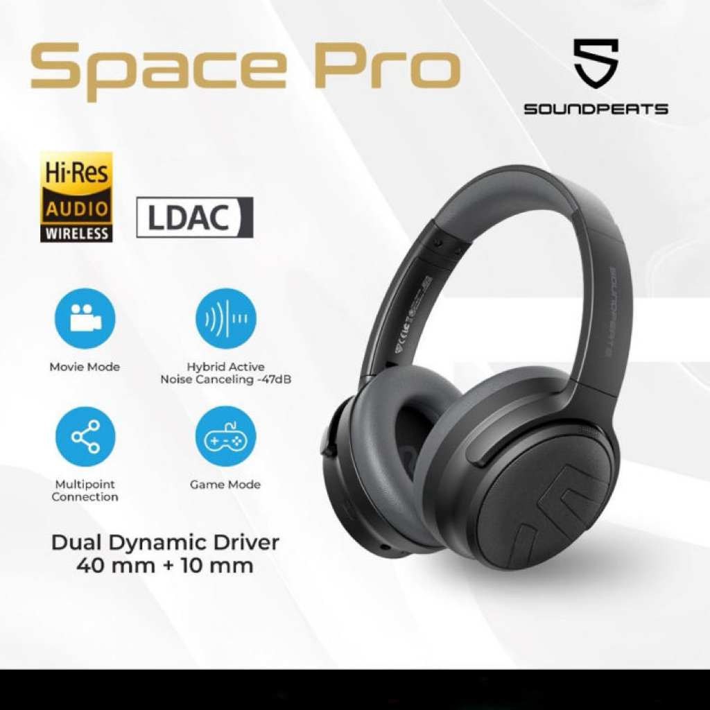 SOUNDPEATS Space Pro Wireless Bluetooth Headphone