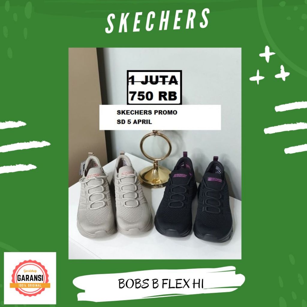Skechers shoes women ori 100% BOBS B FLEX HI