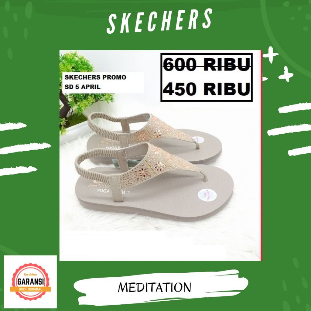 Sandal wanita SKECHERS seri MEDITATION original sale