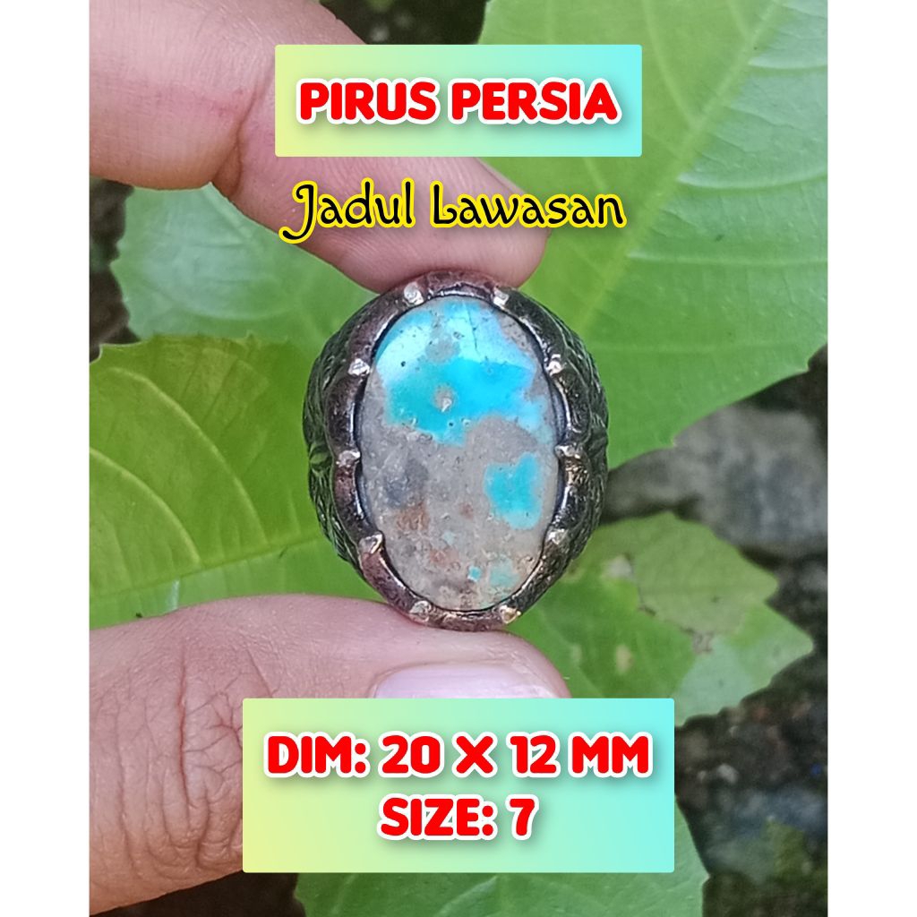 batu akik asli pirus Persia / tibet / jadul lawasan siap pakai.08
