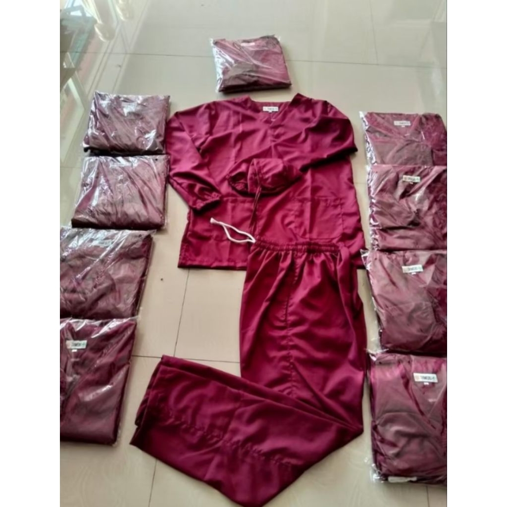 [FREE BORDIR NAMA] Baju OK OKA Lengan Panjang/Baju Petugas Medis READY STOK