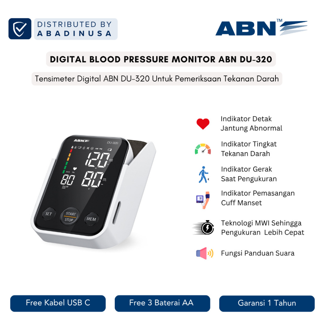ABN Tensimeter Digital DU-320 Blood Pressure Monitor
