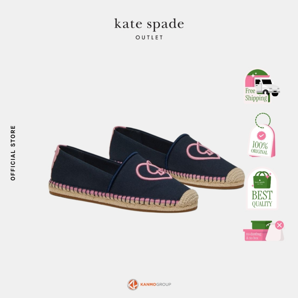 Kate Spade Gwen Heart Spade Espadrilles - Sepatu Espadrilles Wanita