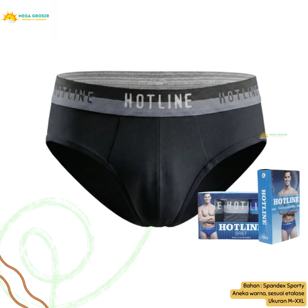 [ISI 3] Celana Dalam Pria HOTLINE 882 Ukuran M-XXL / Pakaian Dalam Pria