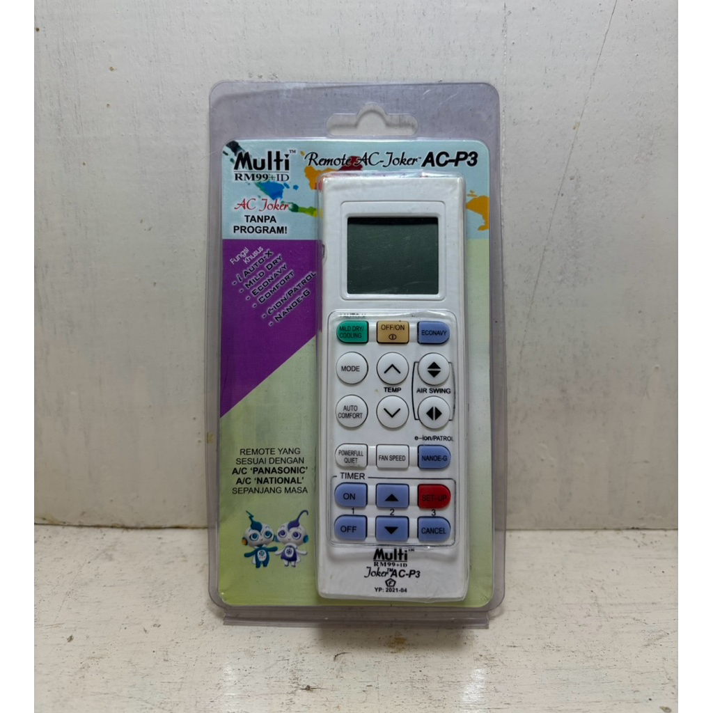 Remote AC Multi Joker AC-P3 / Remote AC Joker Panasonic & National